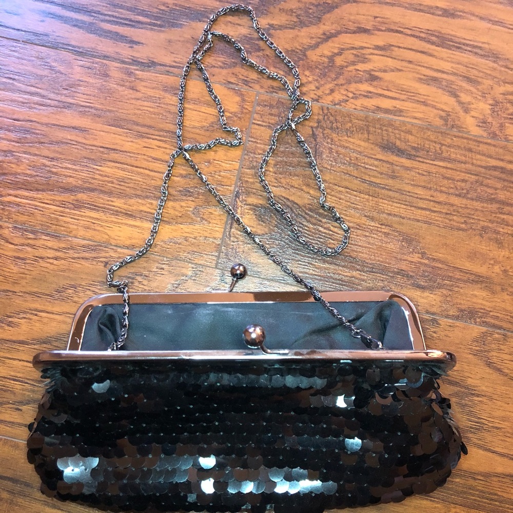 Sequined Black Night Out Clutch